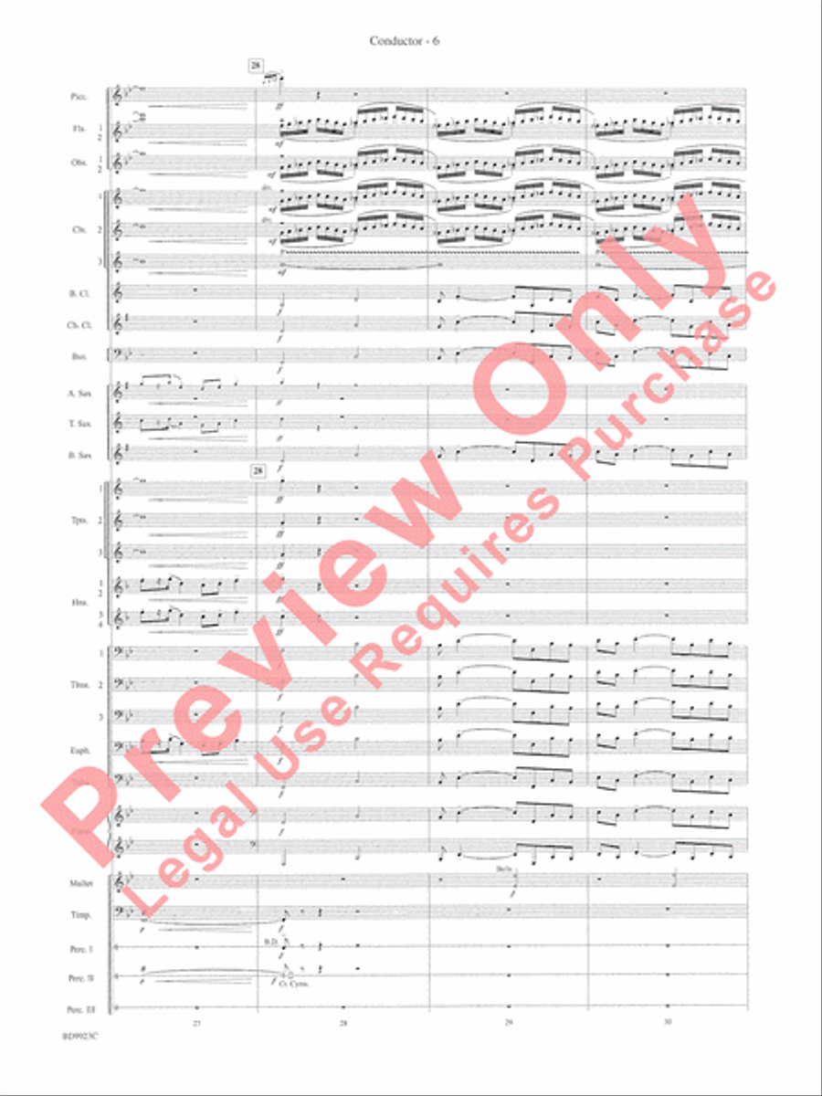 The Winds of Poseidon (from The Odyssey (Symphony No. 2)) Concert Band scores gallery preview page 10