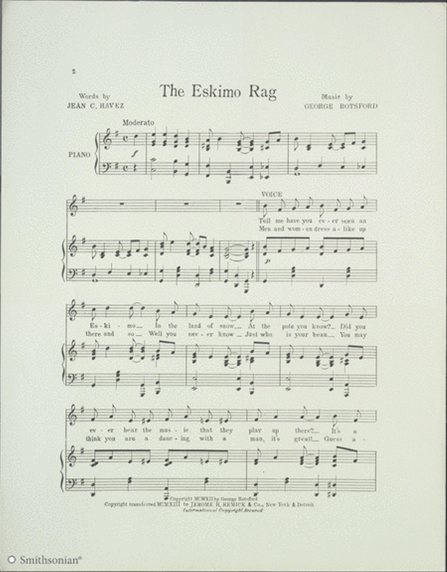 The Eskimo Rag Piano, Vocal scores gallery preview page 2