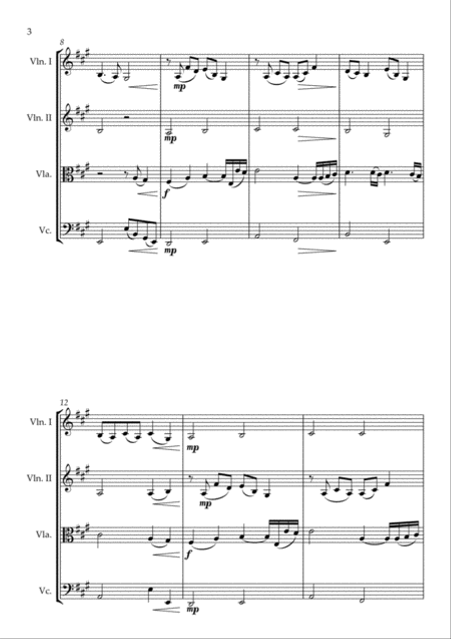 Nothing I've Ever Known Nothing I've Ever Known String Quartet scores gallery preview page 4