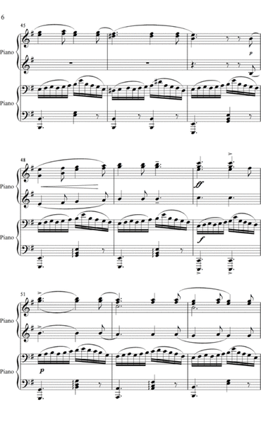 Bedřich Smetana-Vltava (River Moldau) (Arrangement for 2 pianos)