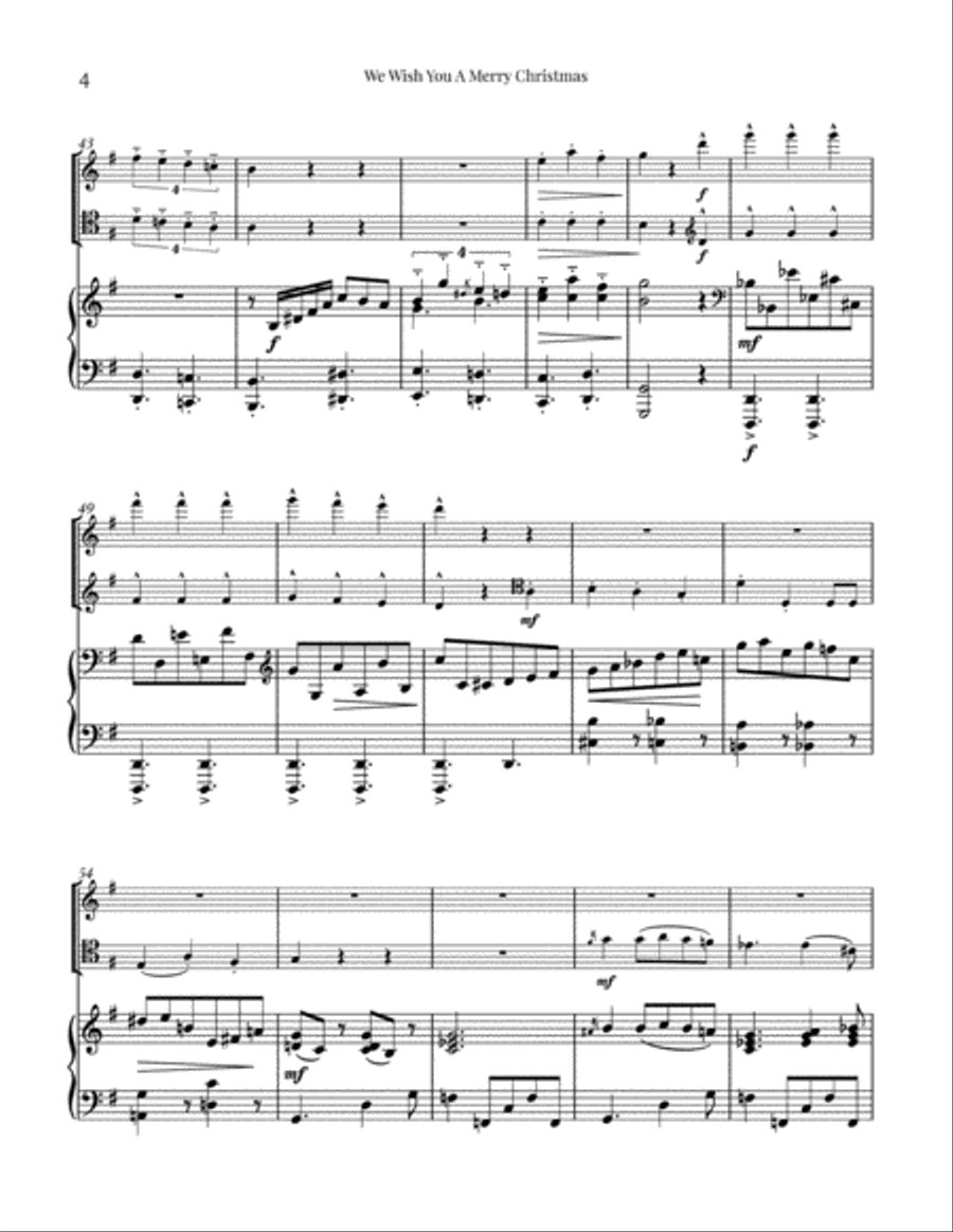 We Wish You A Merry Christmas (Piano Trio) Piano Trio scores gallery preview page 6
