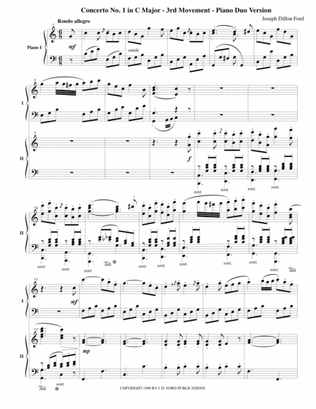 Piano Concerto No. I in C Major ("Schroedinger's Cat") piano duo version - 3rd movement
