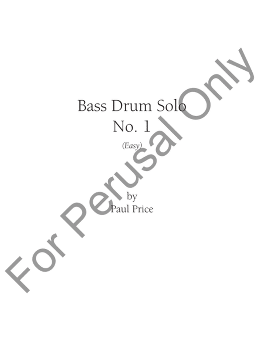 Bass Drum Solo # 1