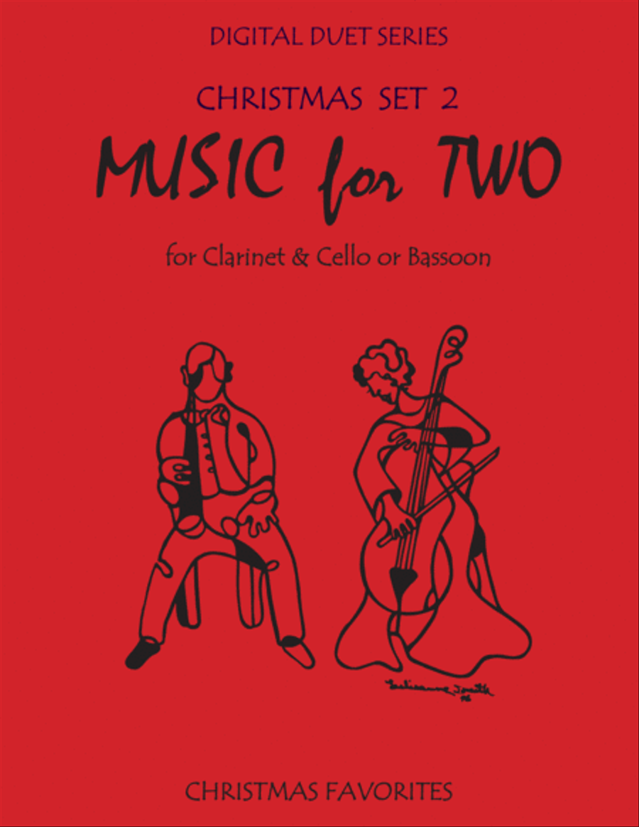 Christmas Duets for Clarinet and Cello or Clarinet and Bassoon - Set 2 - Music for Two Woodwind Ensemble scores gallery preview page 1