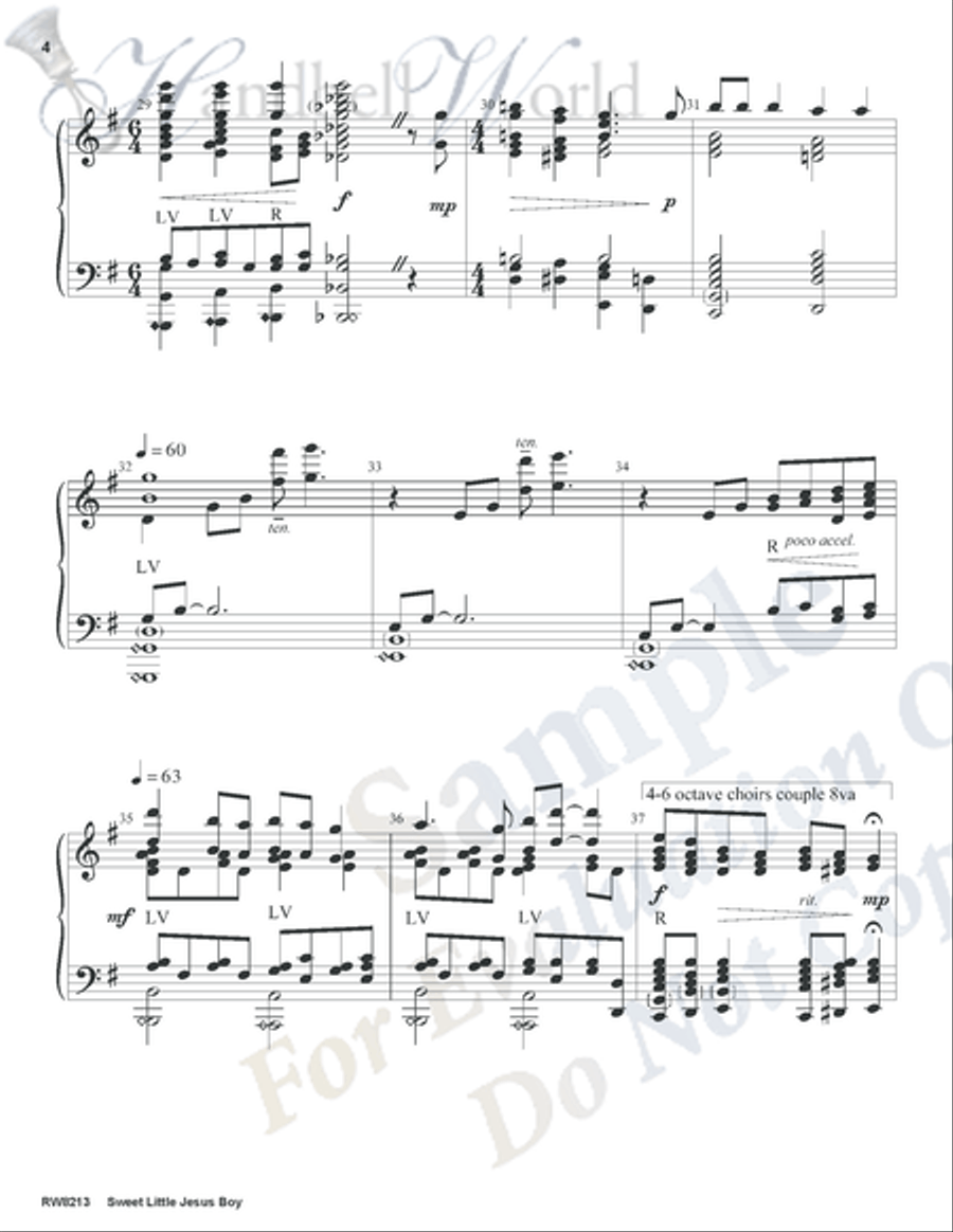 Sweet Little Jesus Boy Sweet Little Jesus Boy 5-Octaves scores gallery preview page 3