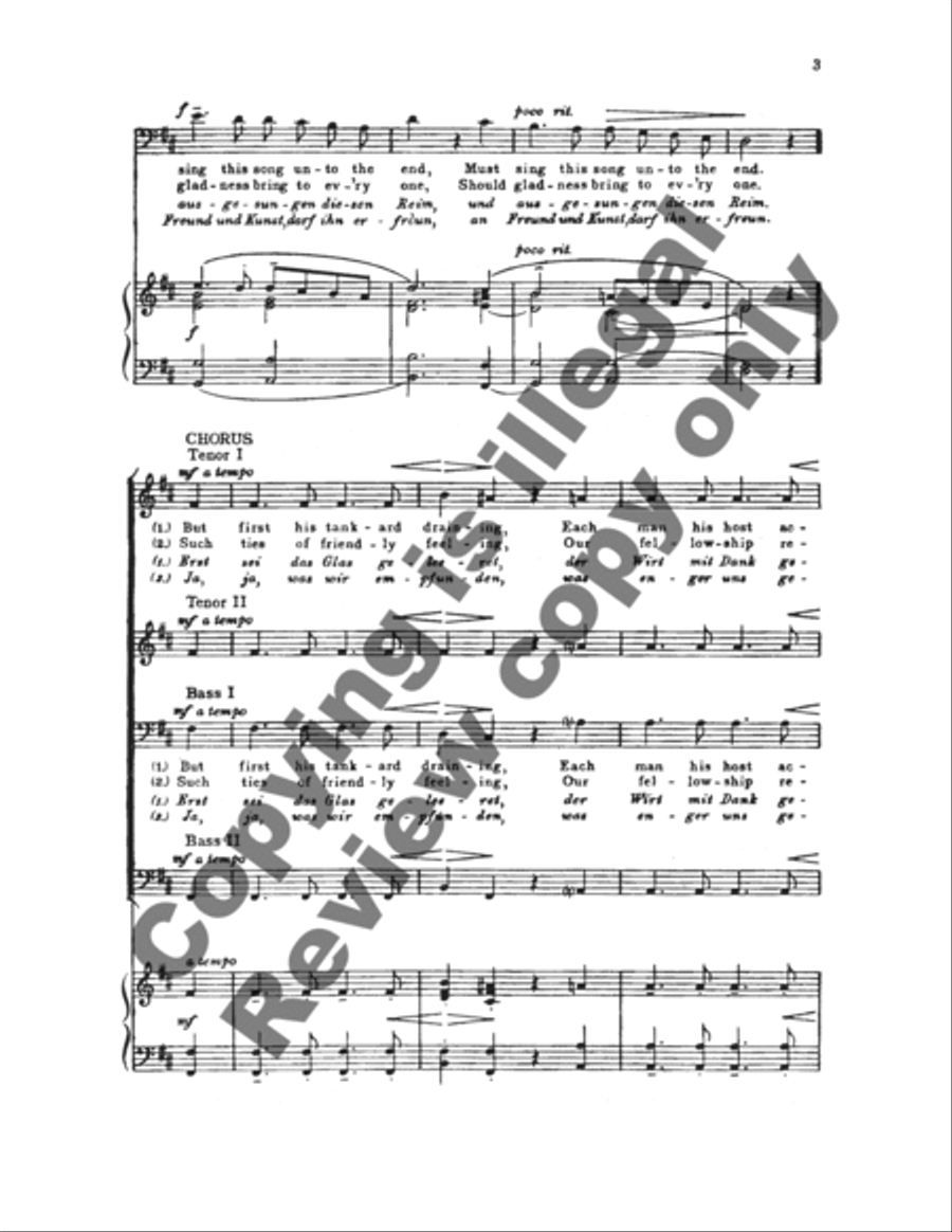 For A Last Good Night (Zur guten Nacht) TTBB scores gallery preview page 4