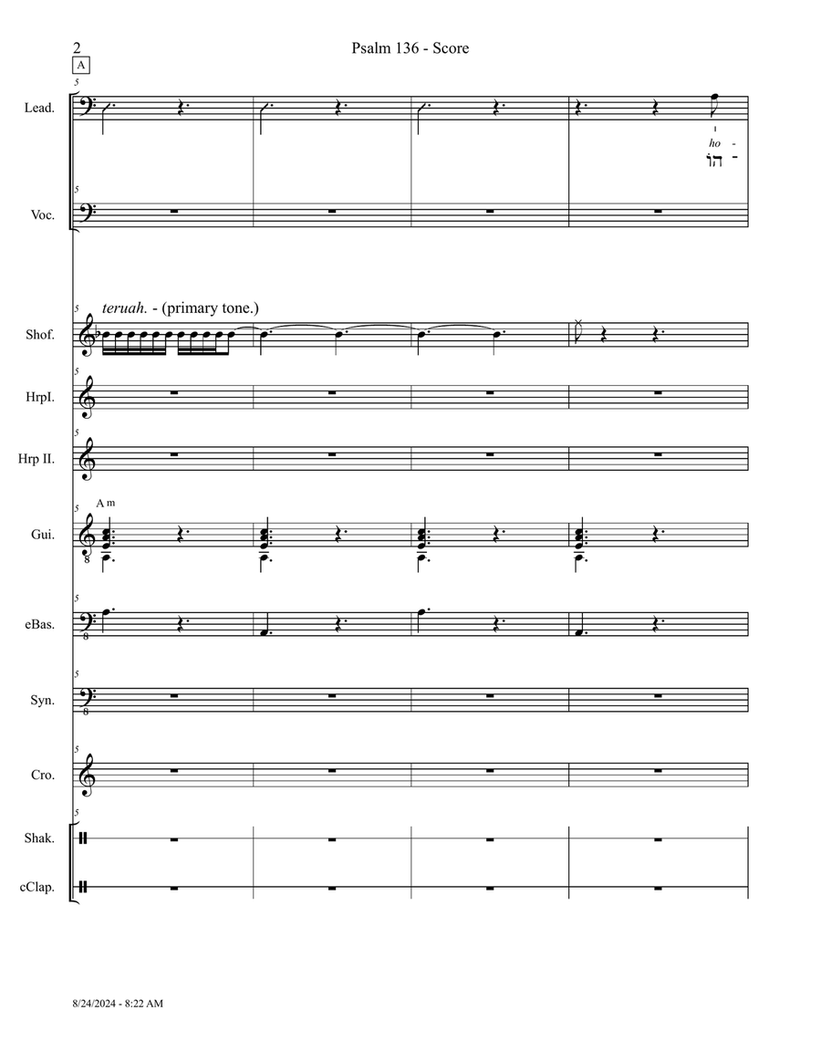 Psalm 136 - Score Only Small Ensemble scores gallery preview page 2