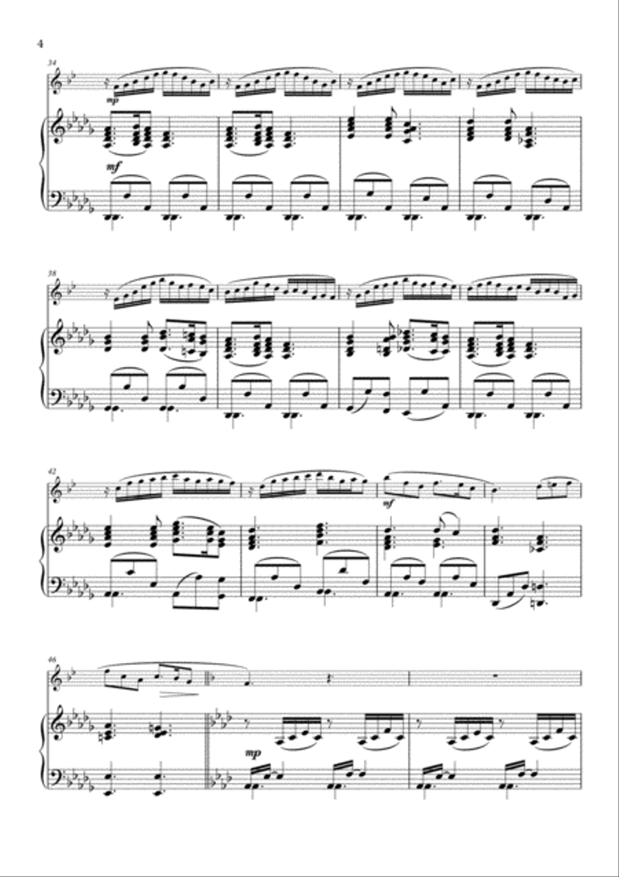Silent Night - Alto Saxophone & Piano Alto Saxophone scores gallery preview page 4