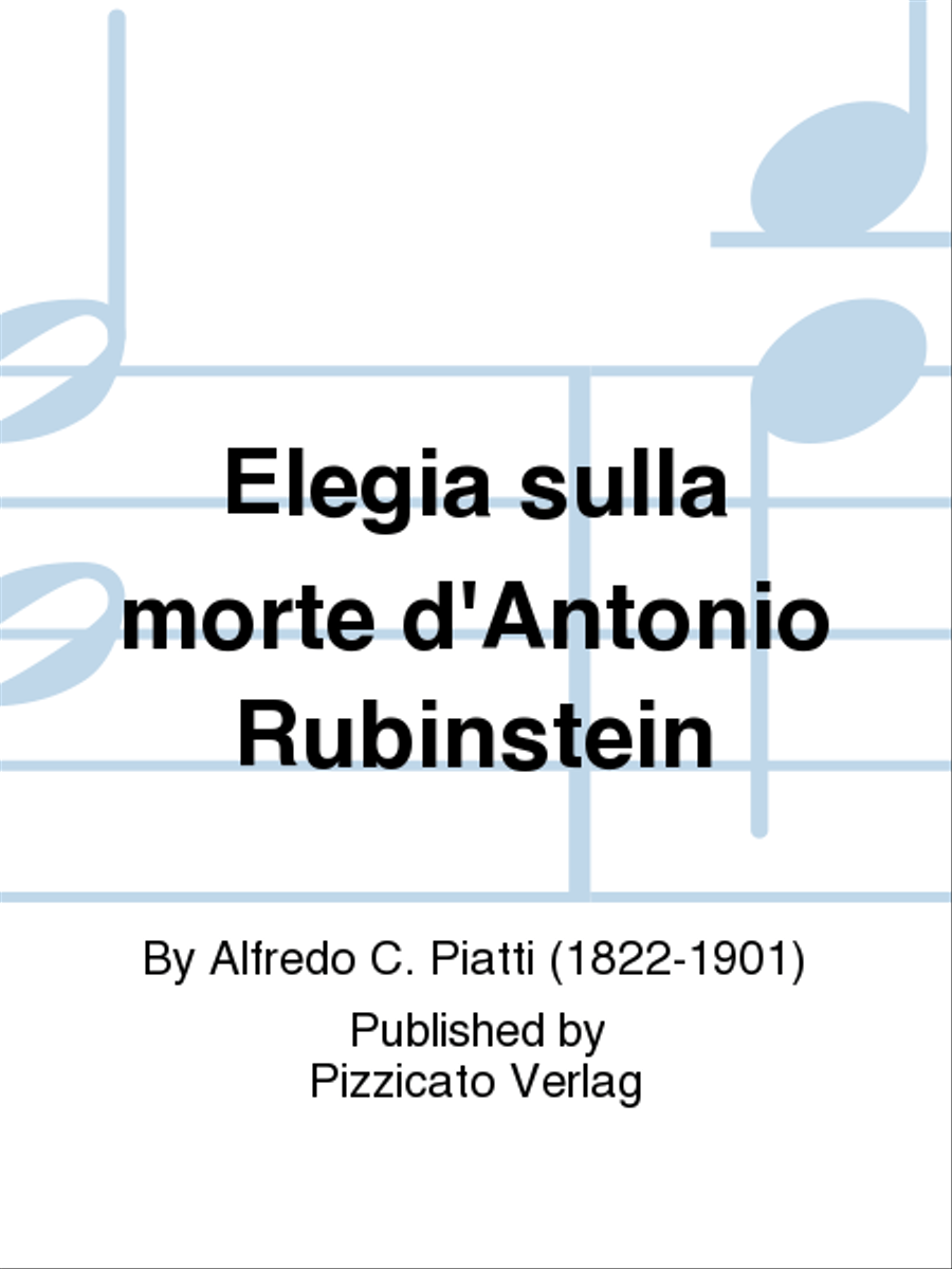 Elegia sulla morte d'Antonio Rubinstein School and Community scores gallery preview page 1