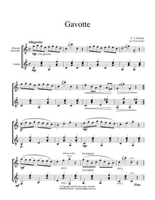 Gavotte by Gossec for descant recorder and guitar