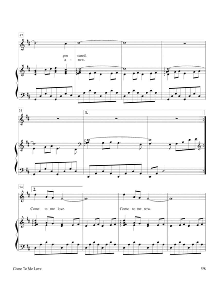 Come To Me Love Voice scores gallery preview page 5