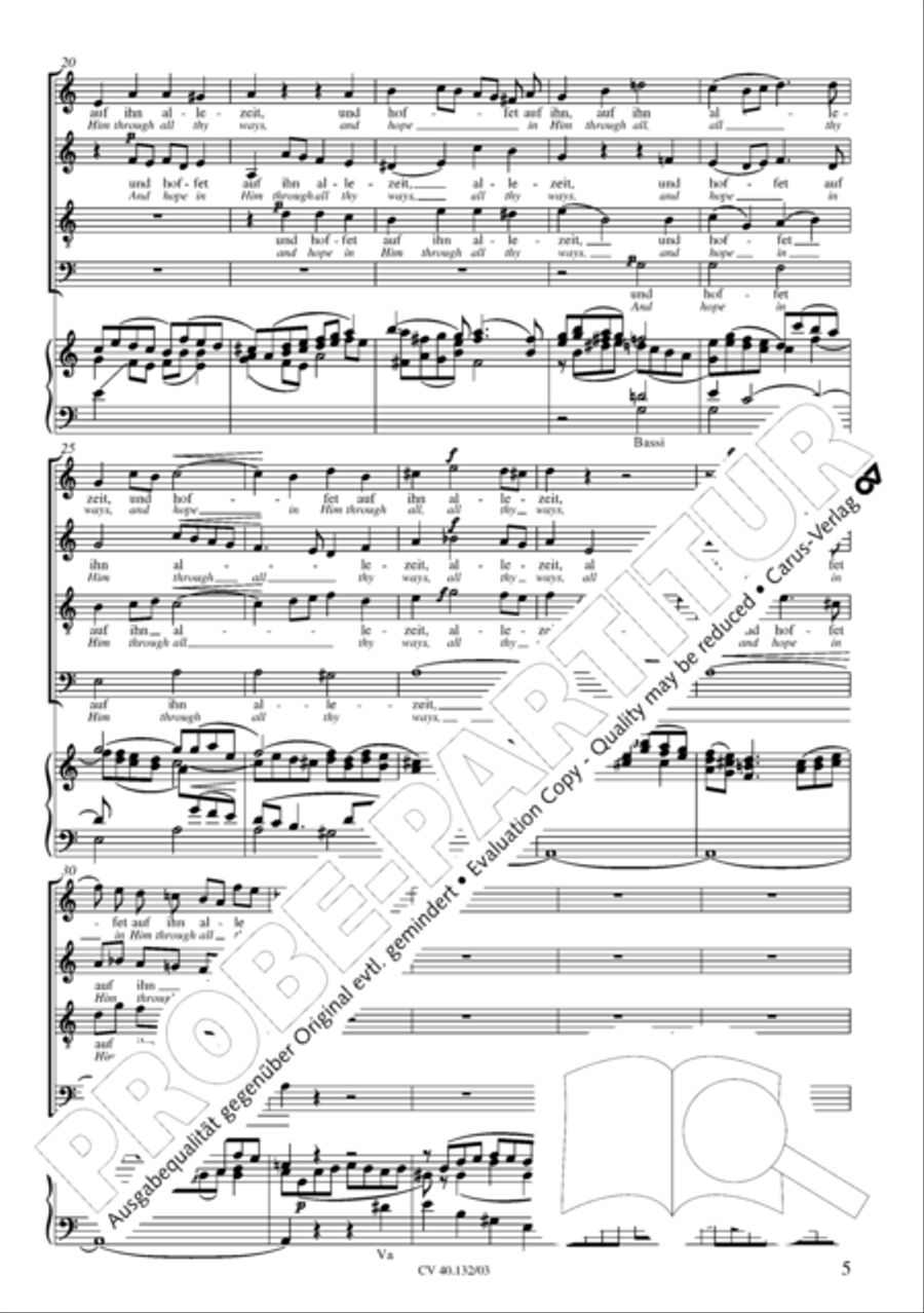 All those who seek God's sov'reign guidance (Wer nur den lieben Gott lasst walten) 4-Part scores gallery preview page 6