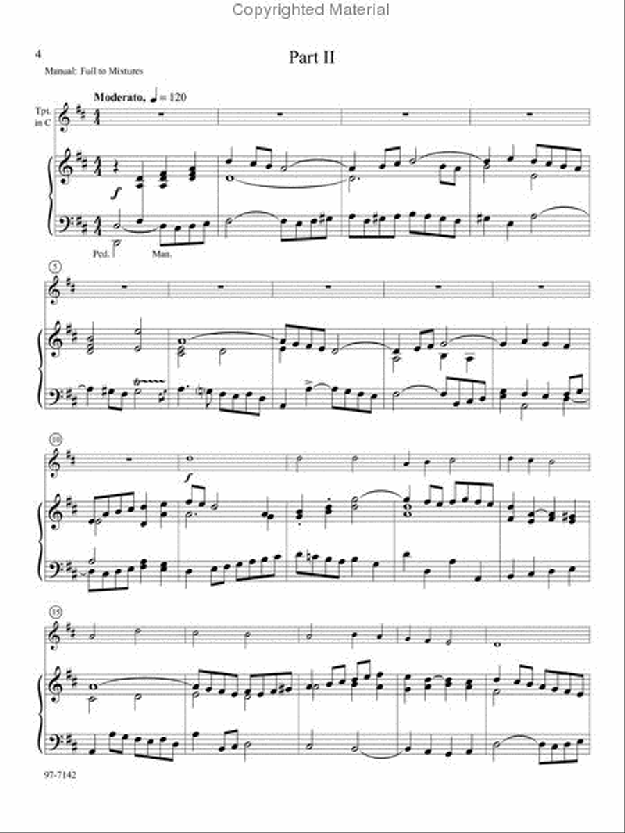 A Mighty Fortress Is Our God: Reformation Suite for Organ and Trumpet in Seven Movements Trumpet scores gallery preview page 3