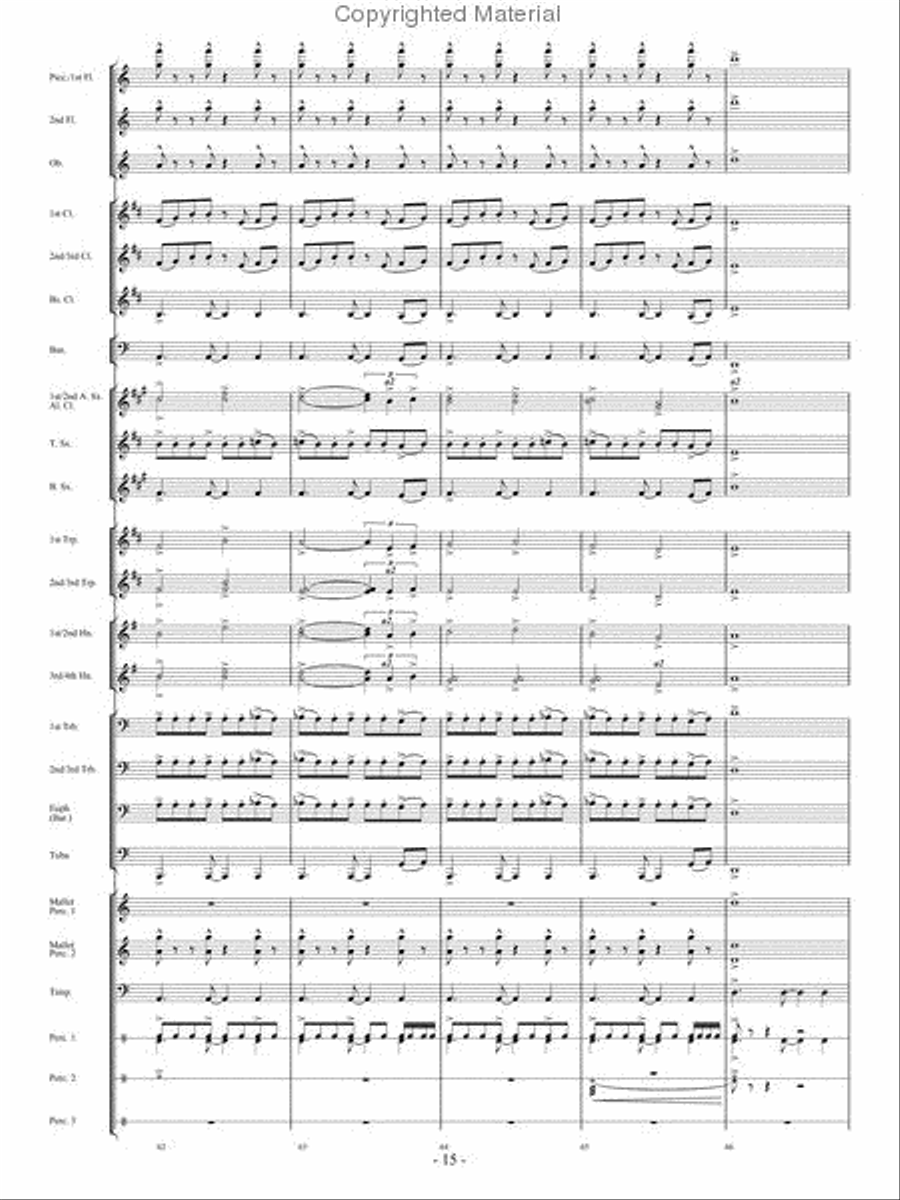 In Pursuit of Troy Concert Band - Sheet Music page 13