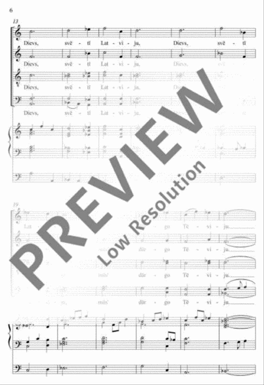 Lūgšana Latvijai 4-Part scores gallery preview page 7