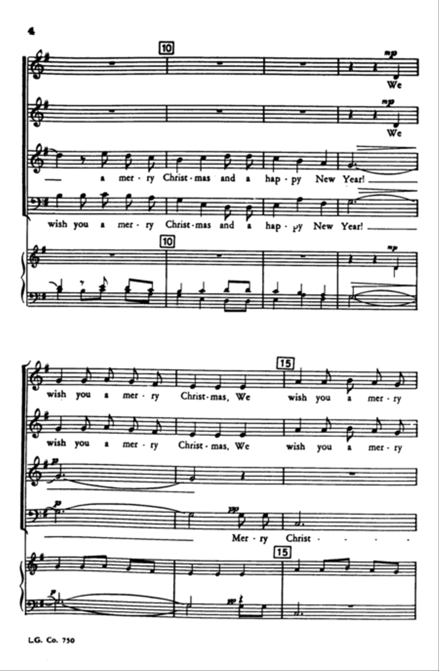 We Wish You a Merry Christmas We Wish You a Merry Christmas 4-Part scores gallery preview page 13