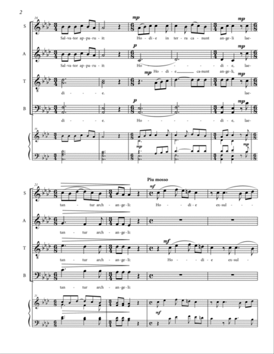 Hodie Hodie 4-Part scores gallery preview page 4