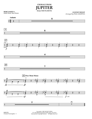 Chorale from Jupiter - Percussion 1