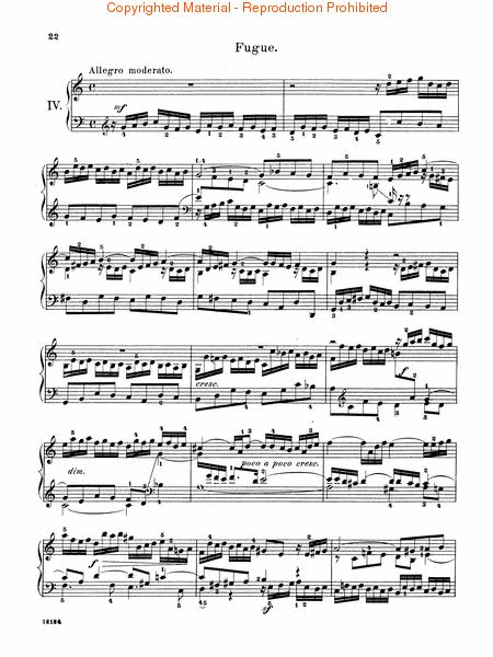 Short Preludes and Fugues by Johann Sebastian Bach Piano Solo - Sheet Music