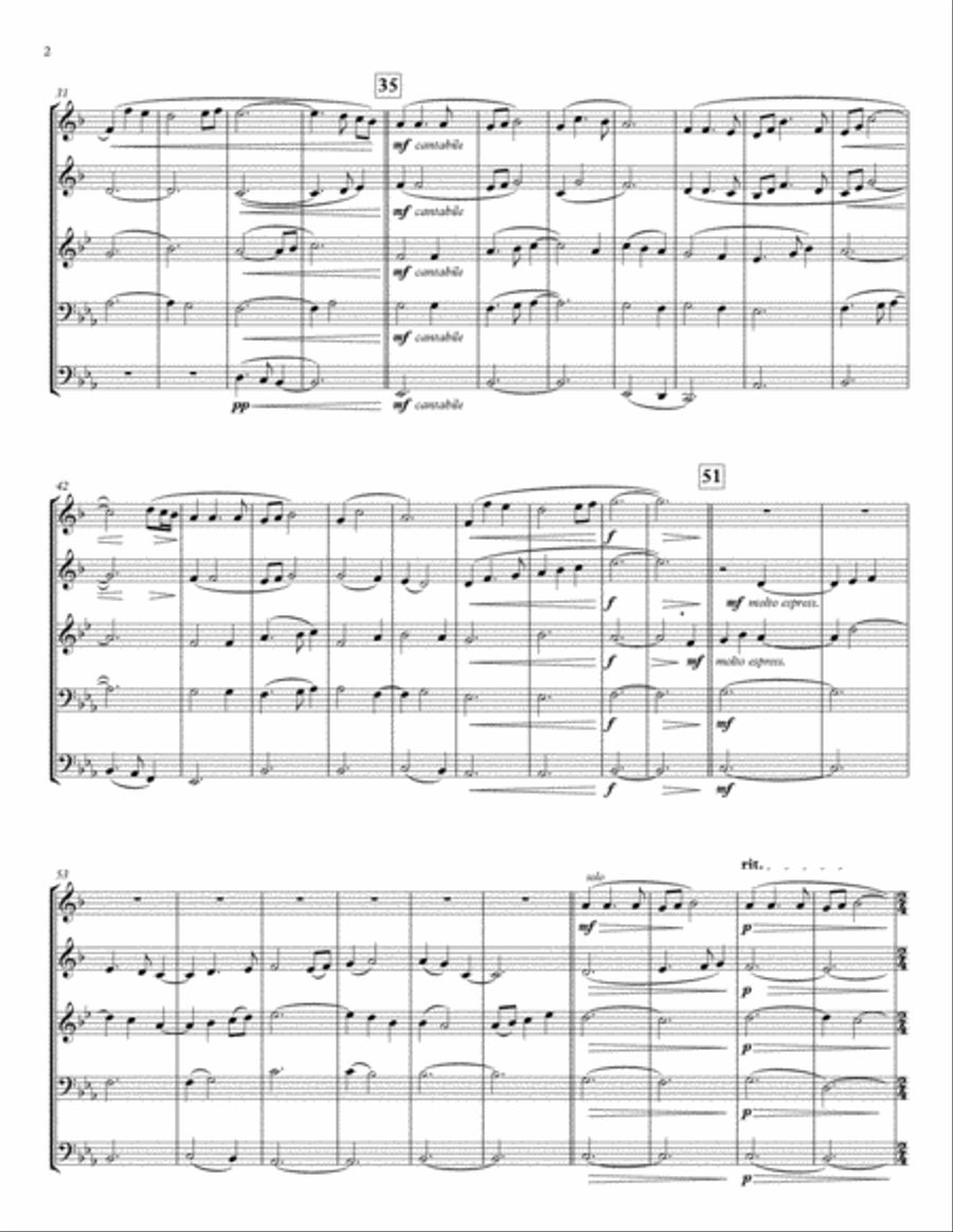 In Your Hands - Brass Quintet Brass Quintet scores gallery preview page 3