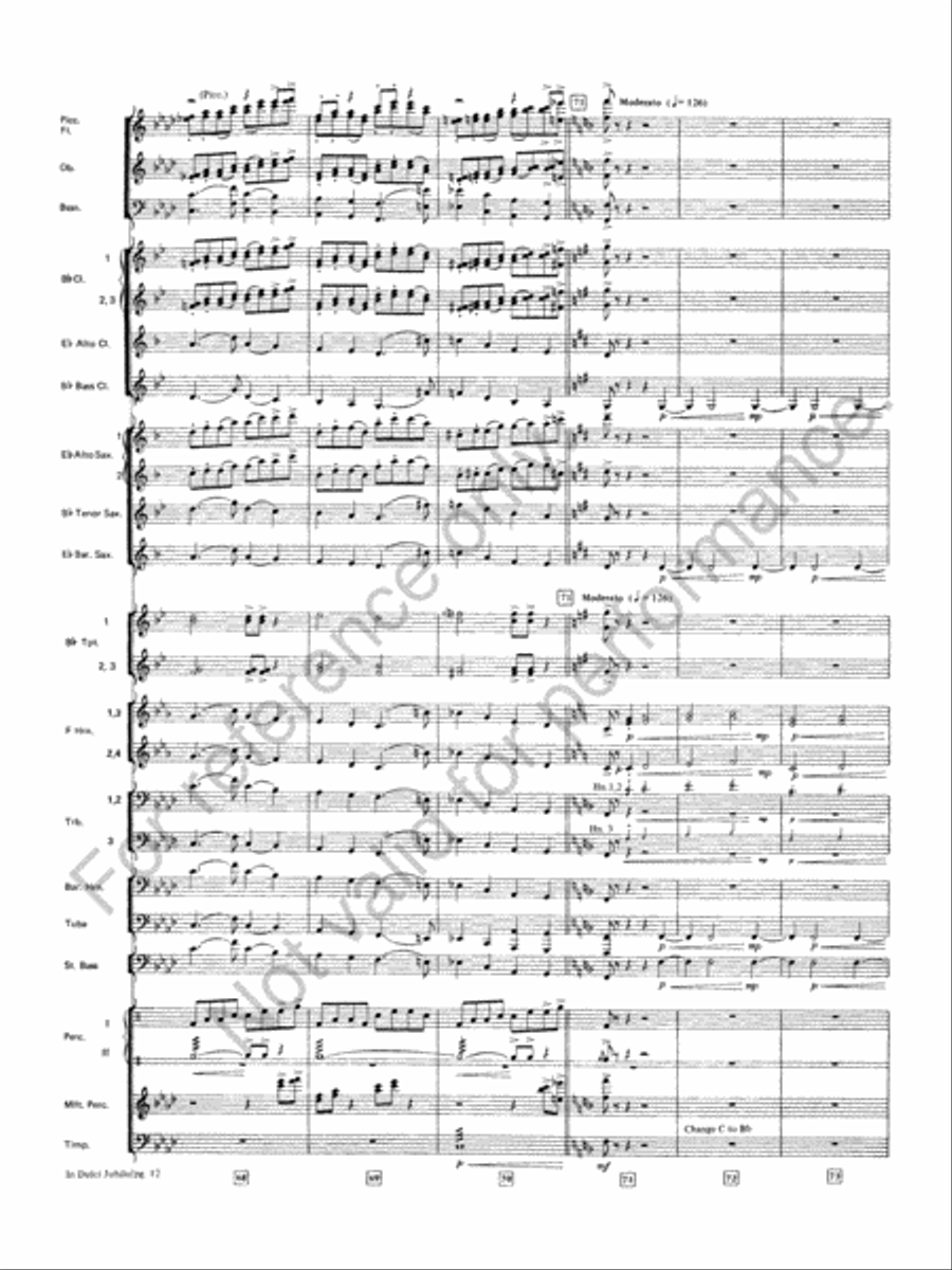 Symphonic Variations On 'In Dulci Jubilo' Concert Band scores gallery preview page 13