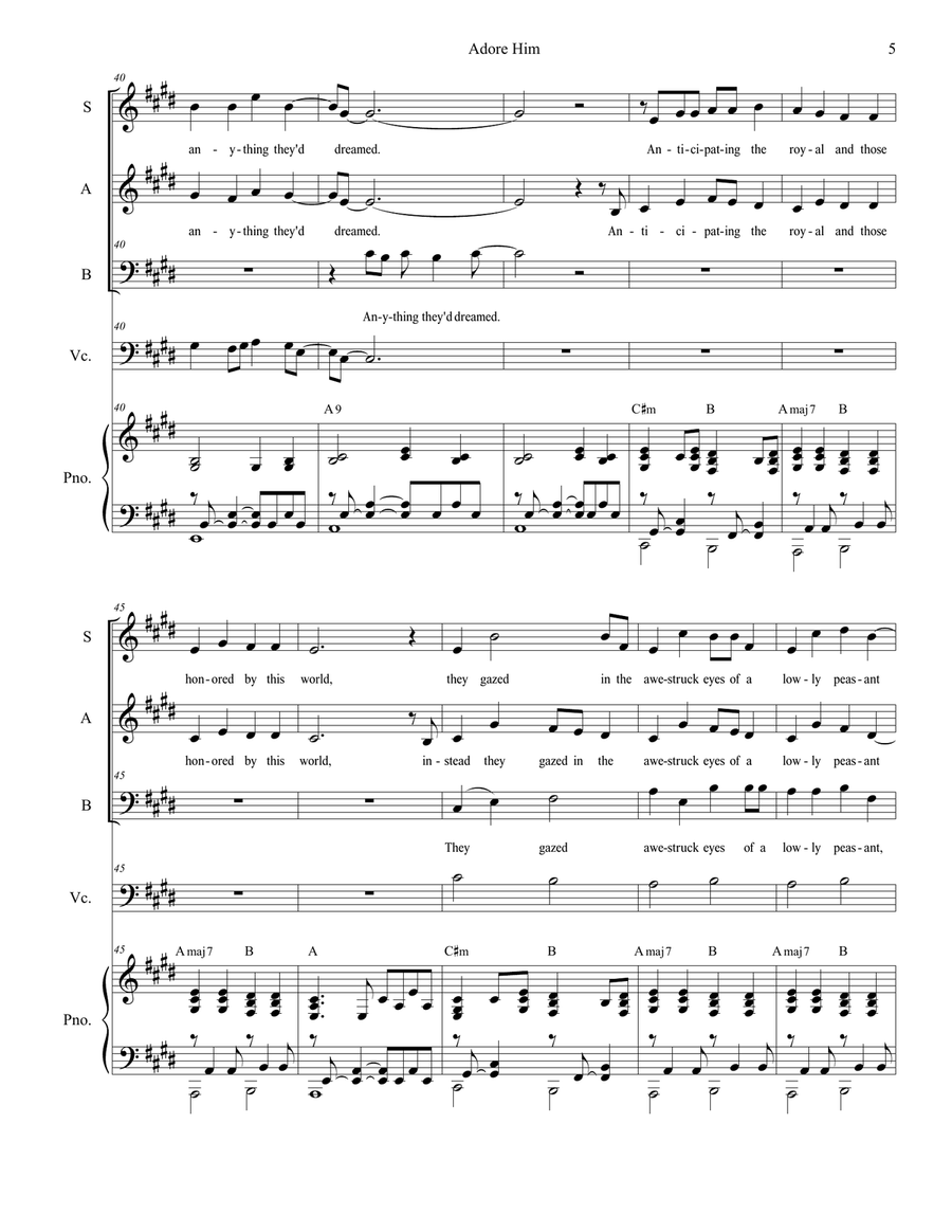Adore Him 3-Part scores gallery preview page 5