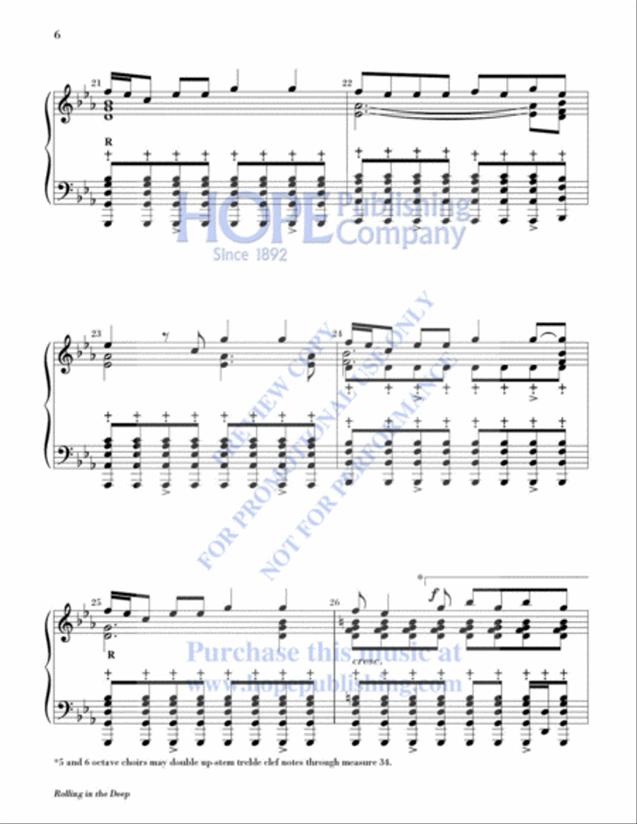 Rolling in the Deep 2-Octaves scores gallery preview page 7