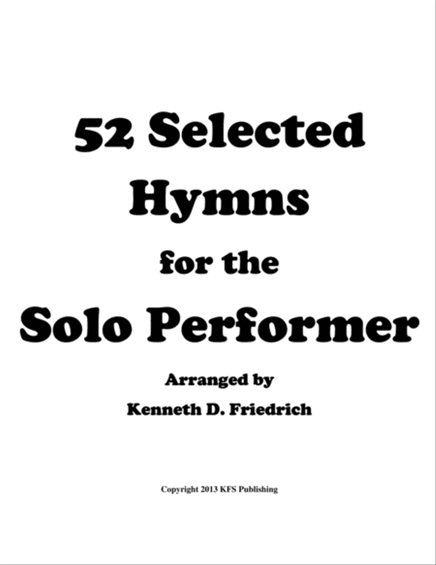 52 Selected Hymns for the Solo Performer - alto flute