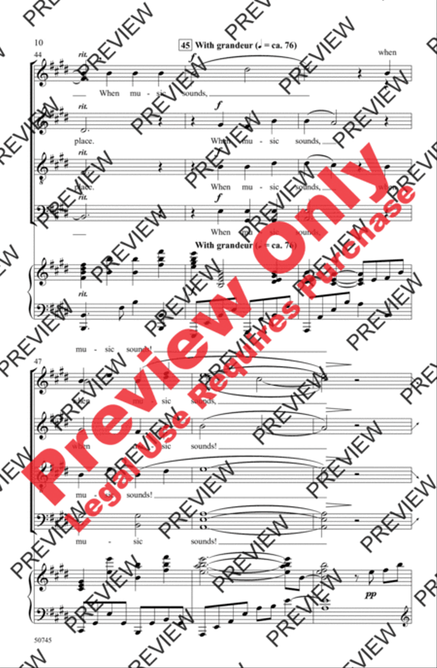 When Music Sounds When Music Sounds 4-Part scores gallery preview page 10