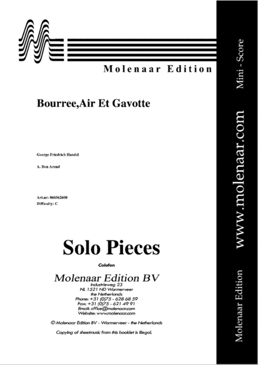 Bourree, Air et Gavotte Bourree, Air et Gavotte Saxophone Quartet scores gallery preview page 2