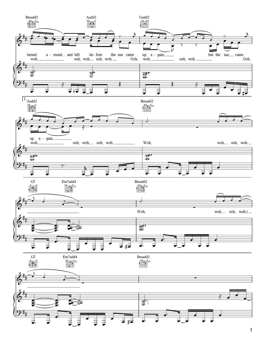 Assassin Piano, Vocal, Guitar scores gallery preview page 3