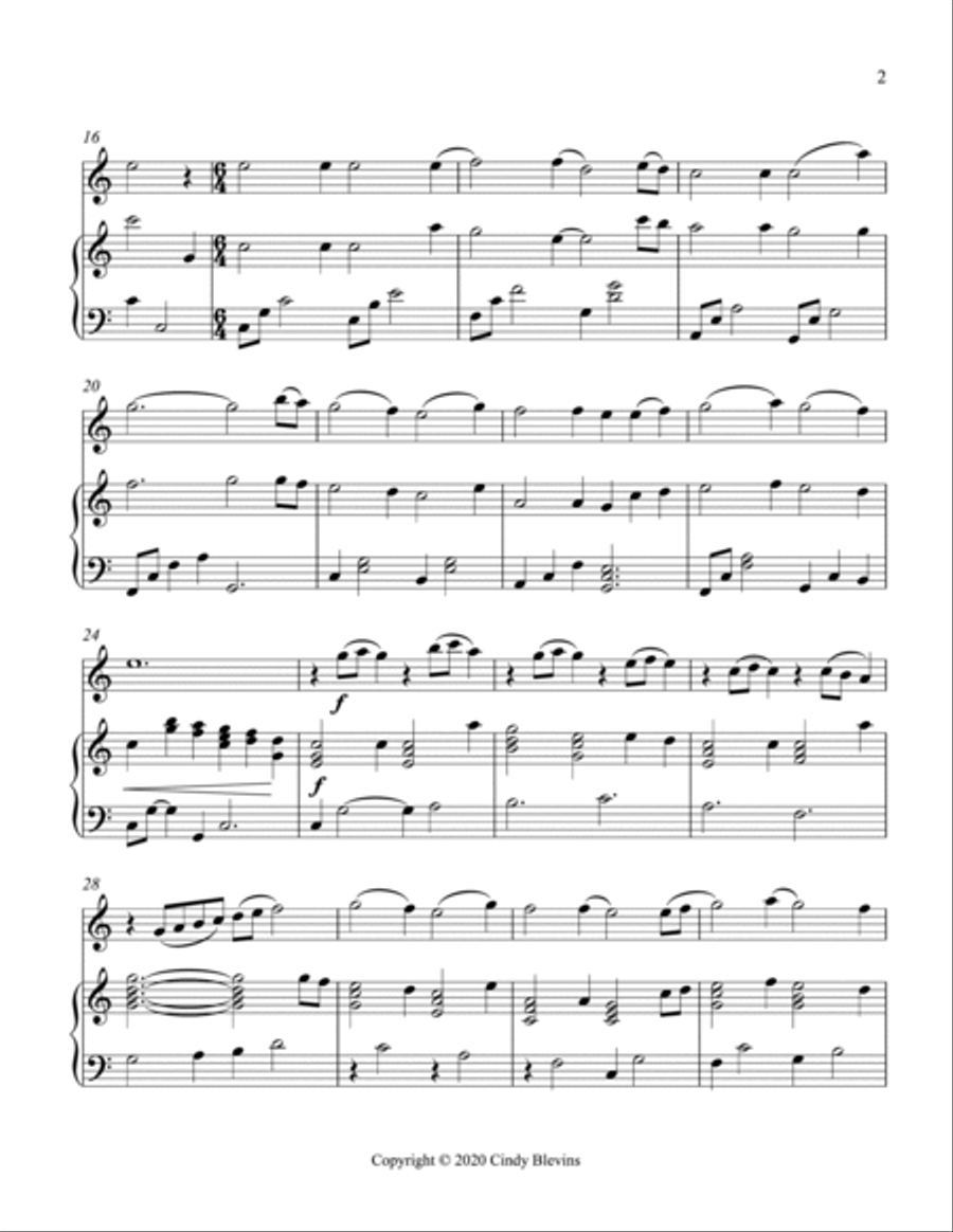 The Holly and the Ivy, Harp and Recorder Recorder scores gallery preview page 3