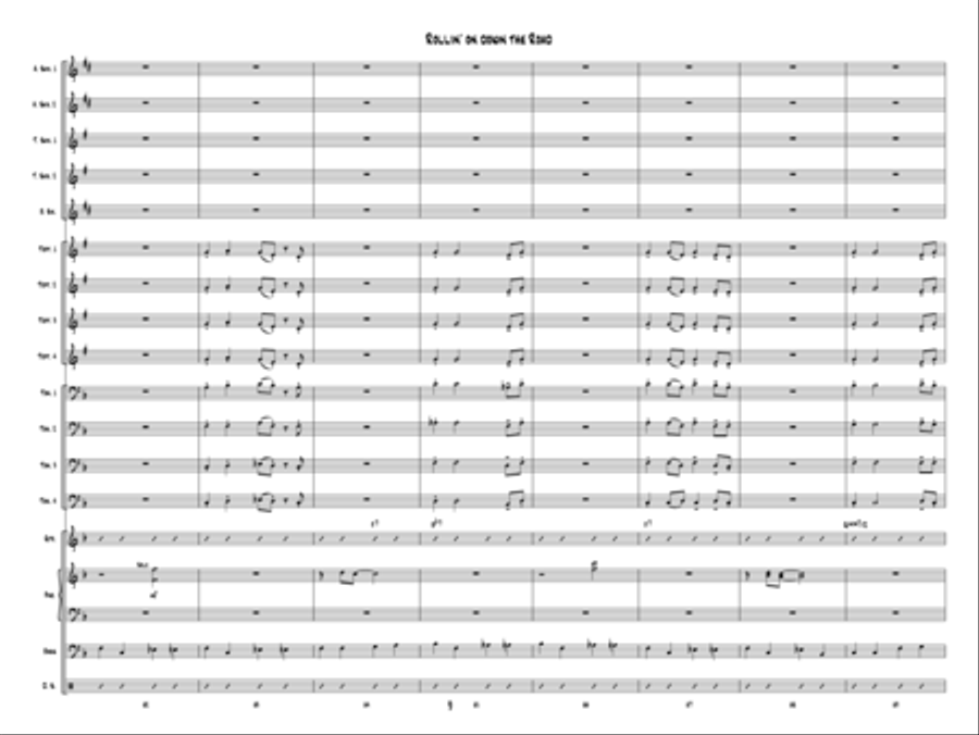 Rollin' On Down The Road Jazz Ensemble scores gallery preview page 10