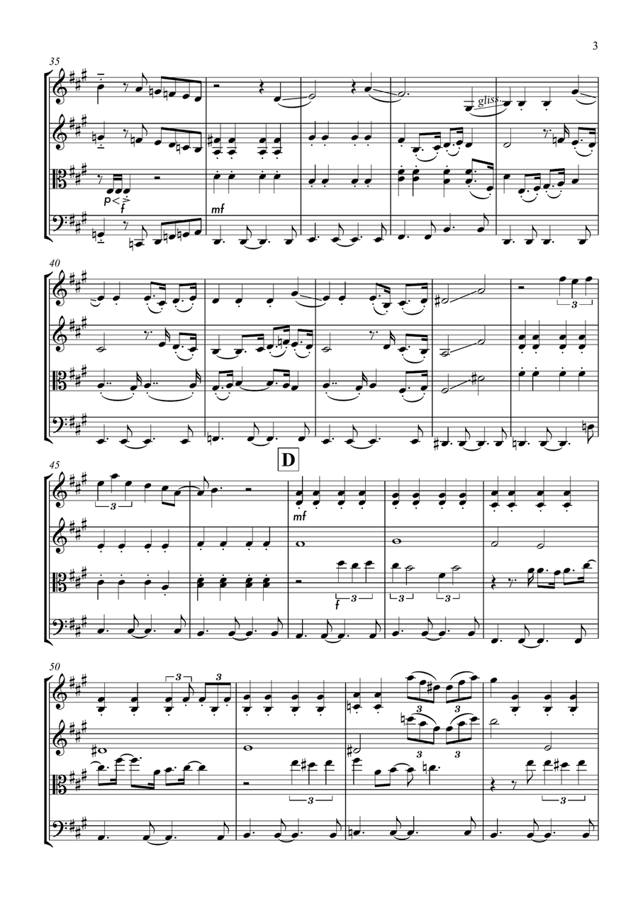 God Only Knows String Quartet scores gallery preview page 3