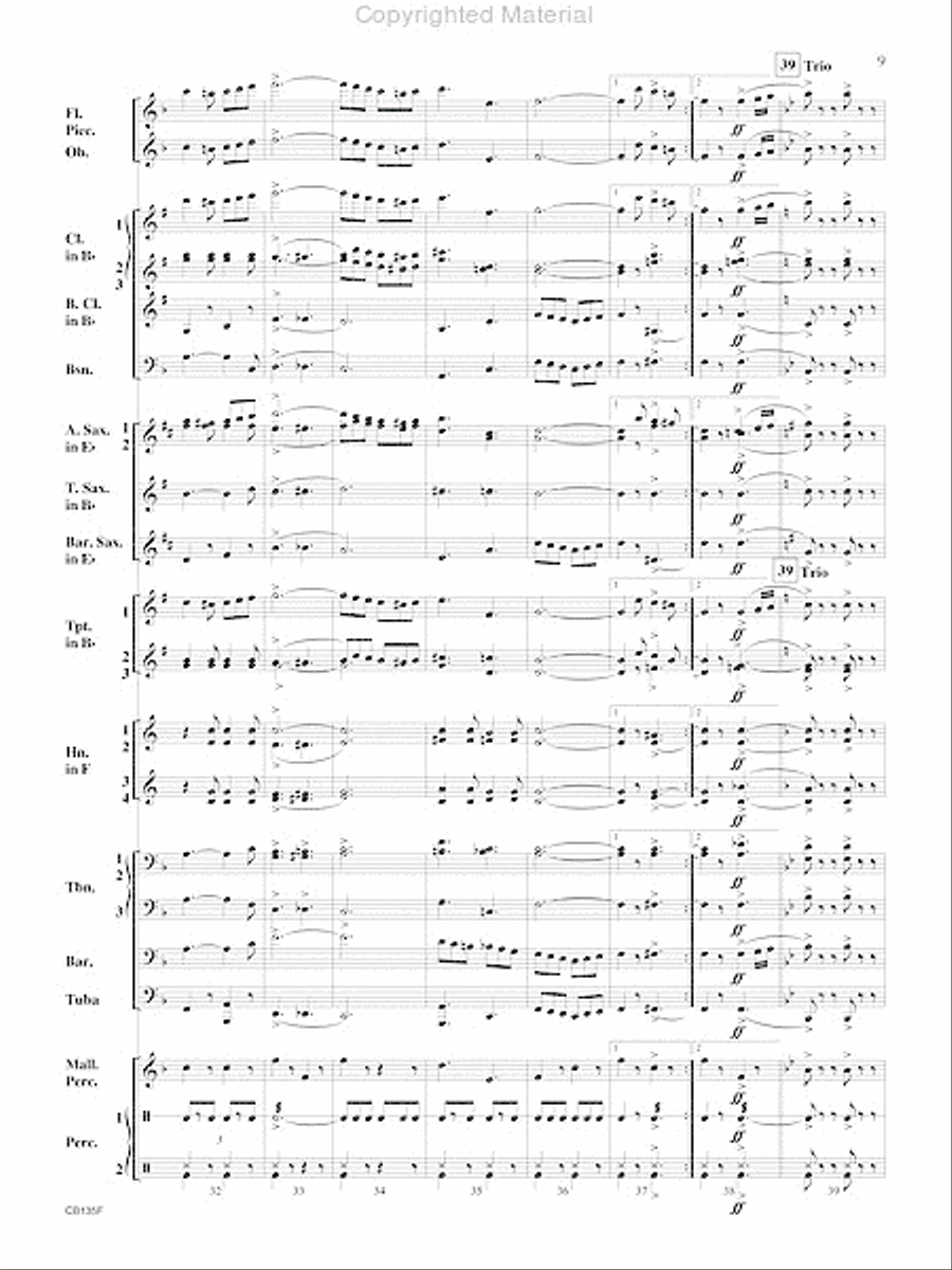 The President's March Concert Band scores gallery preview page 10