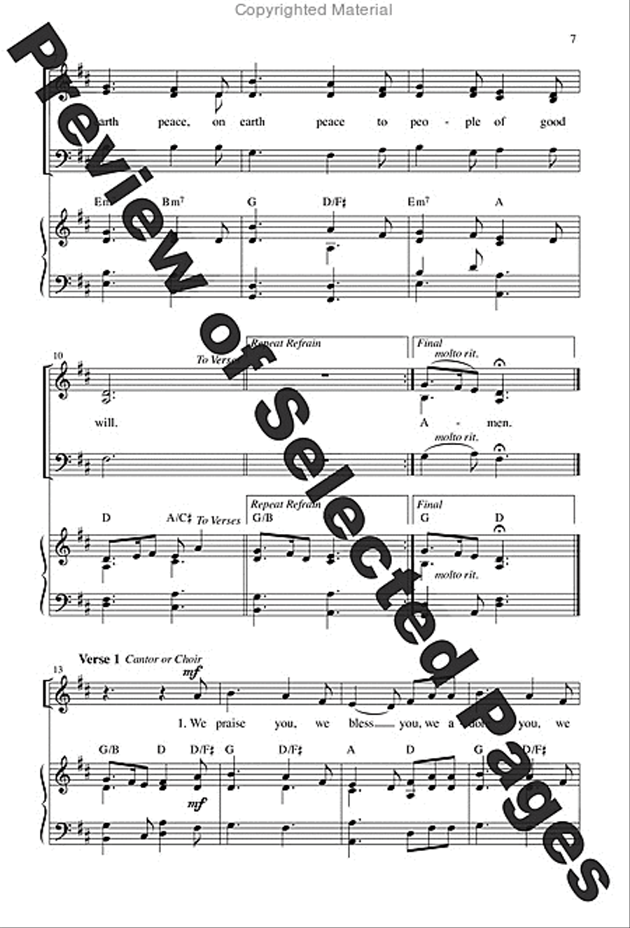 Mass of Joy and Peace - Choral / Accompaniment Edition 3-Part scores gallery preview page 5