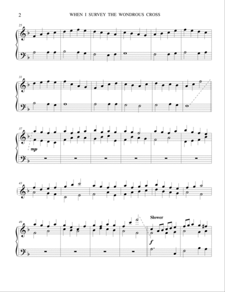 When I Survey the Wondrous Cross (HAMBURG) Carillon scores gallery preview page 2