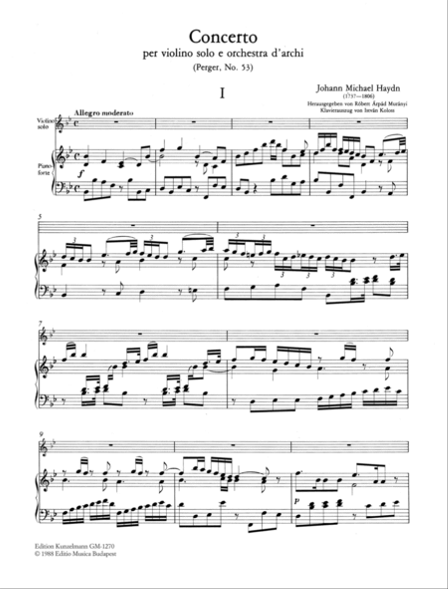 Concerto for violin Violin Solo scores gallery preview page 2