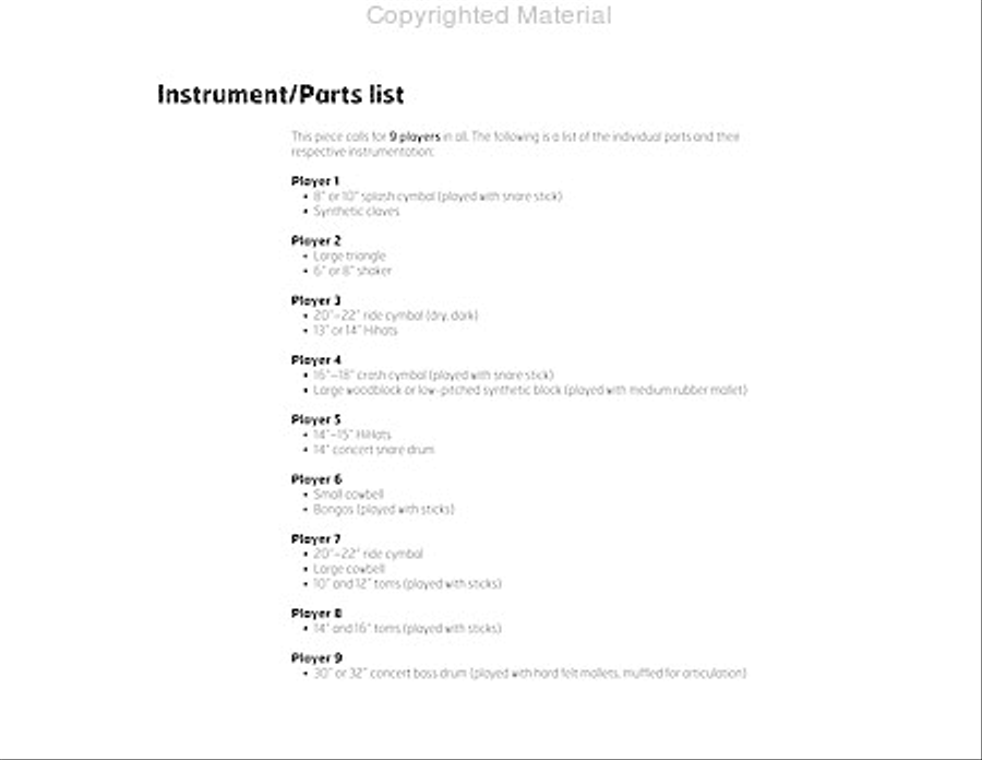 Songo Concertino Songo Concertino Percussion Ensemble scores gallery preview page 4