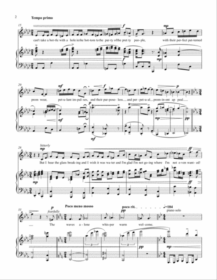 Wet Trash (Piano/Vocal) High Voice scores gallery preview page 2