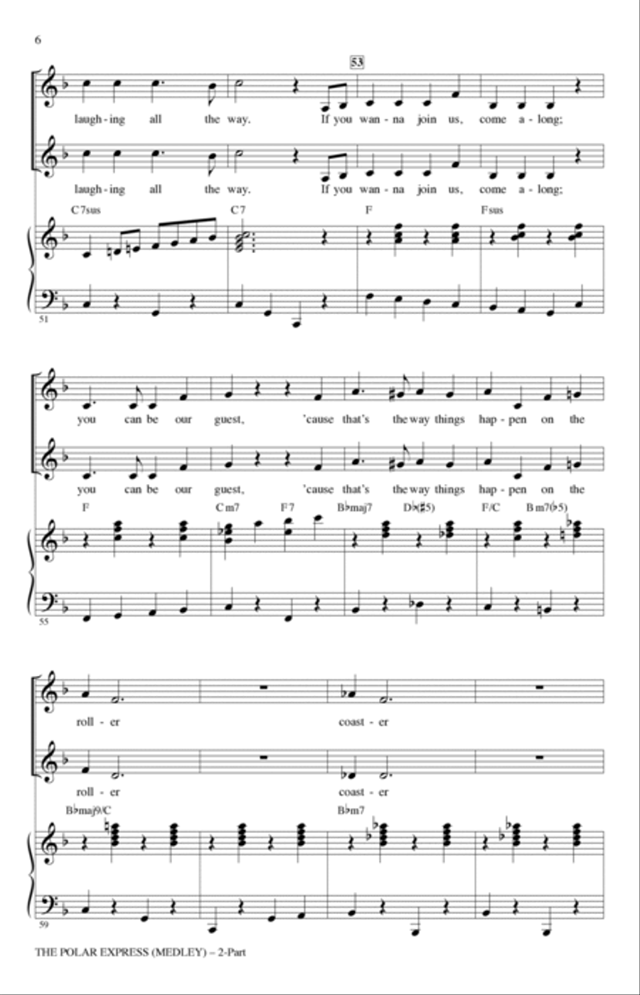 The Polar Express (Holiday Medley) (arr. Audrey Snyder) 2-Part scores gallery preview page 5