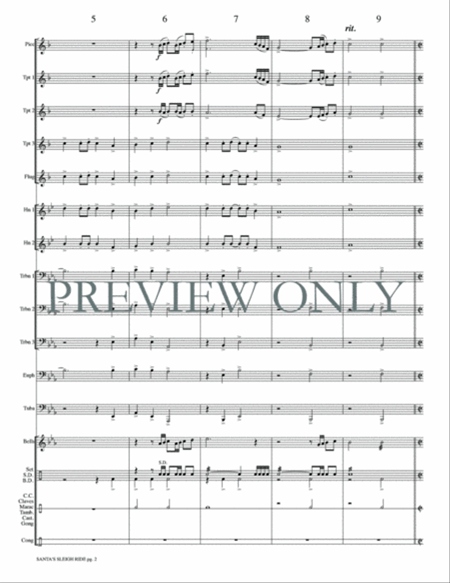 Santa's Sleigh Ride Small Ensemble scores gallery preview page 4