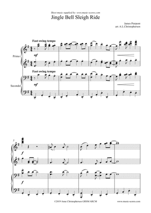 Jingle Bell Sleigh Ride - Piano Duet