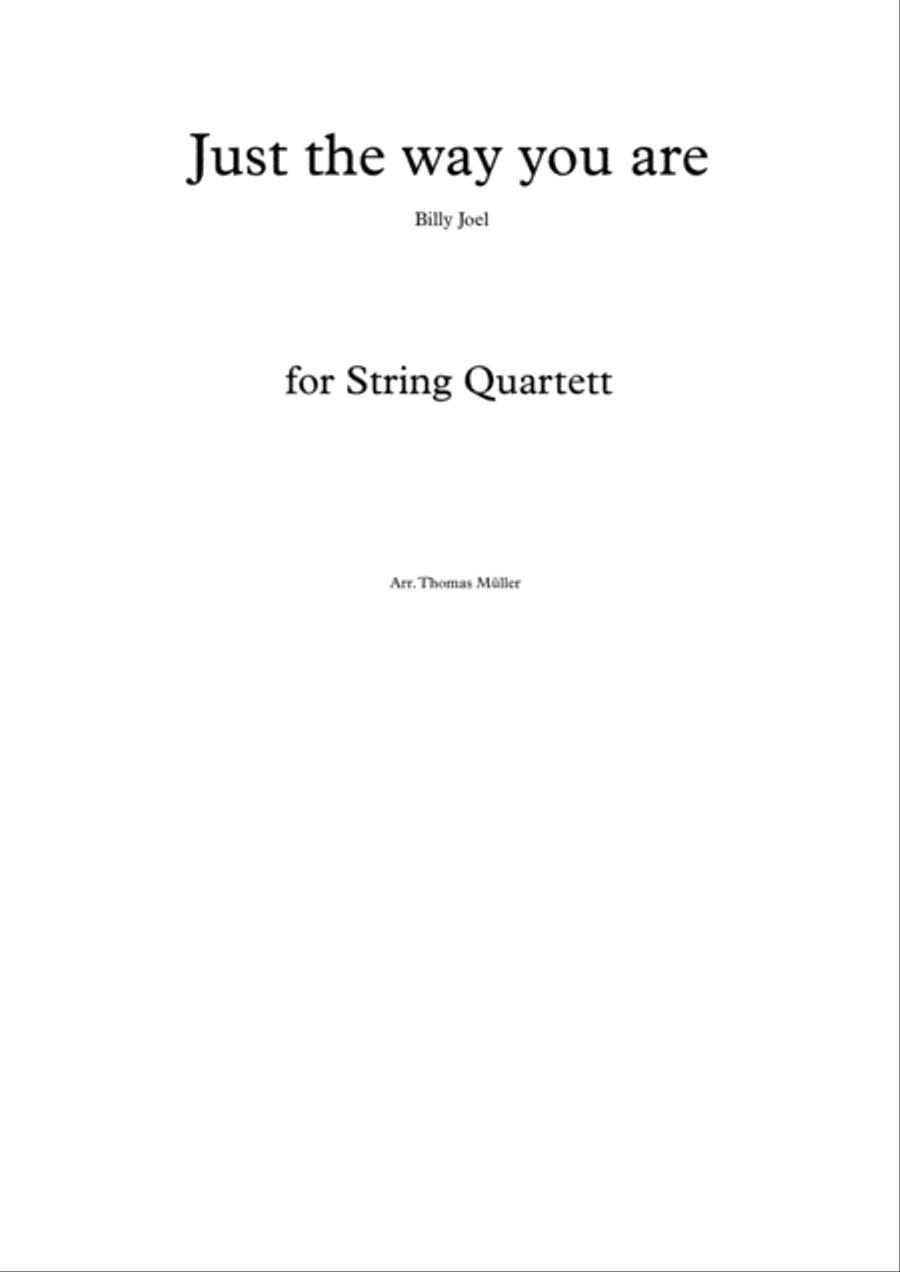 Just The Way You Are String Quartet scores gallery preview page 1