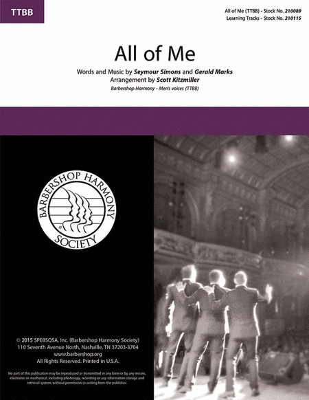 All of Me (TTBB A Cappella)