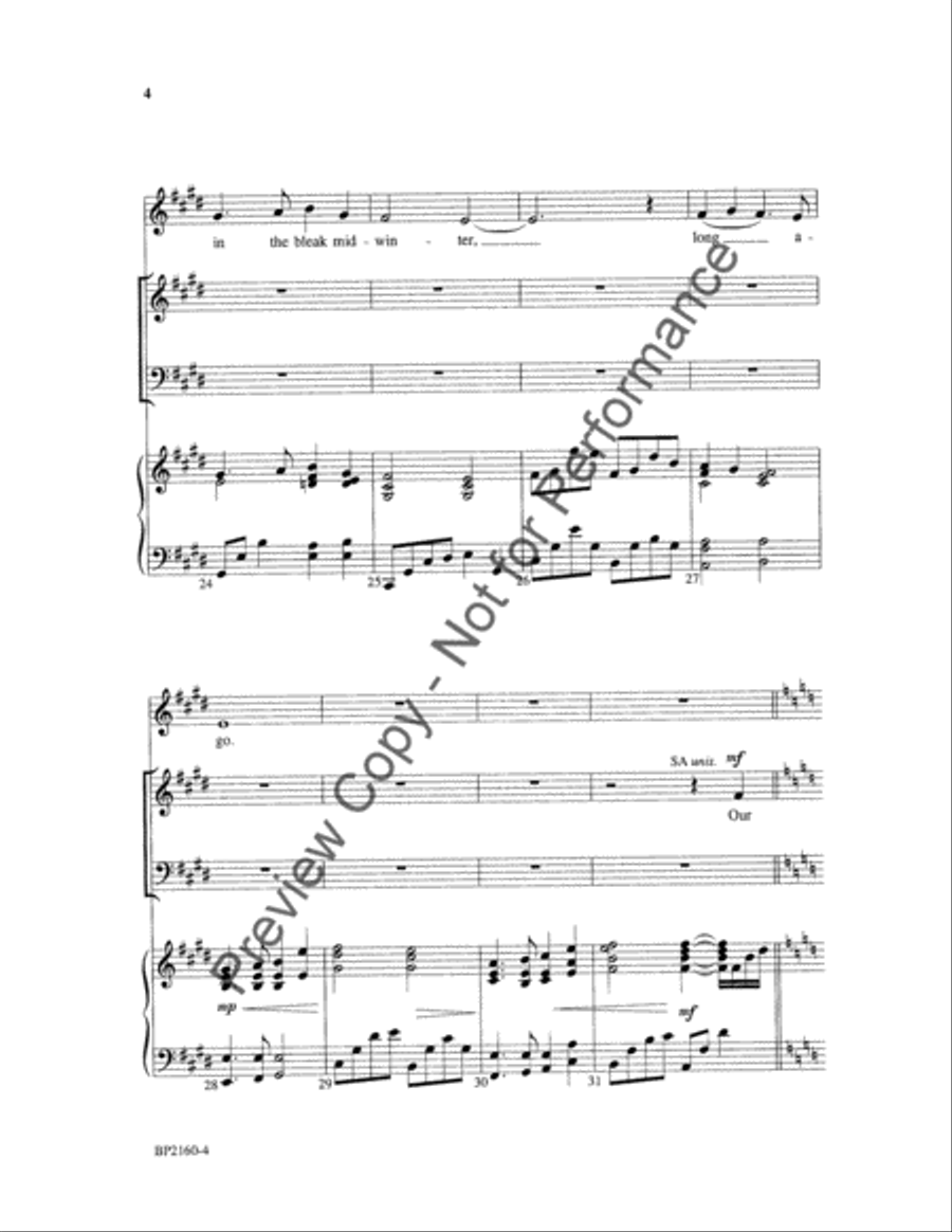 In The Bleak Midwinter 4-Part scores gallery preview page 4