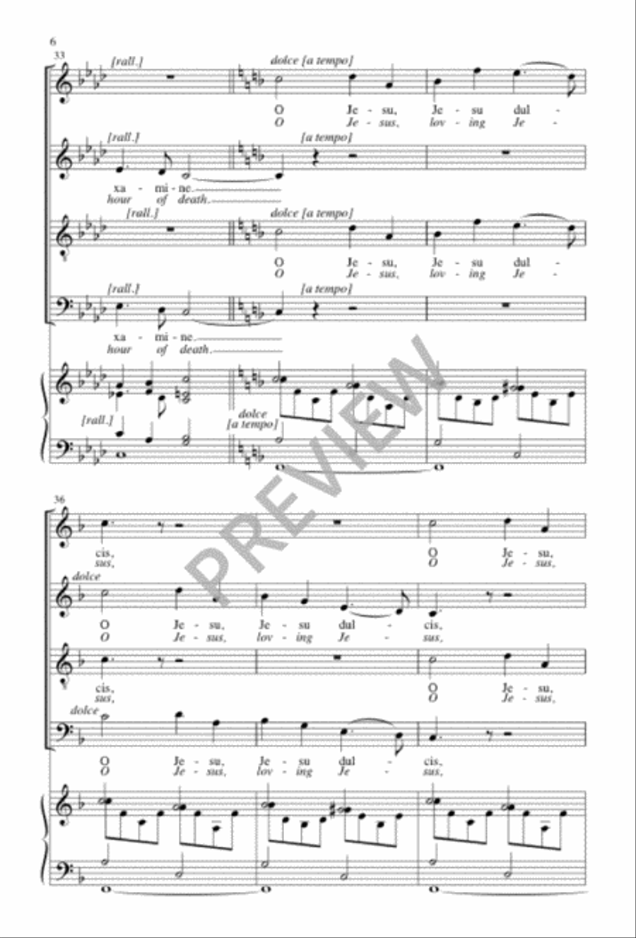 Ave verum corpus 4-Part scores gallery preview page 6