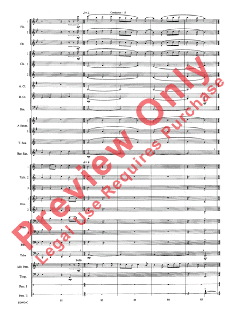 A Vaughan Williams Christmas Concert Band scores gallery preview page 19