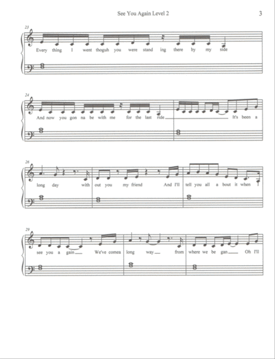 See You Again from FURIOUS 7 Small Ensemble scores gallery preview page 3