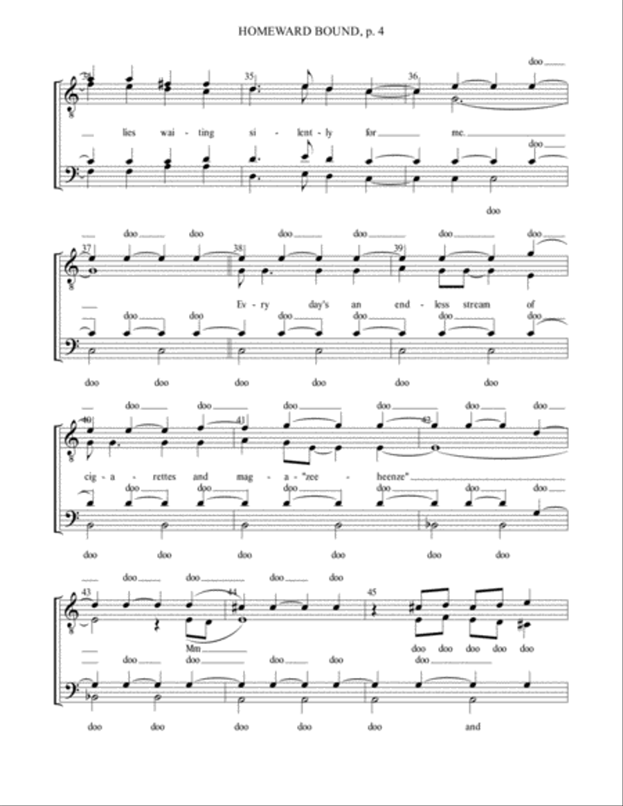 Homeward Bound Homeward Bound TTBB scores gallery preview page 4